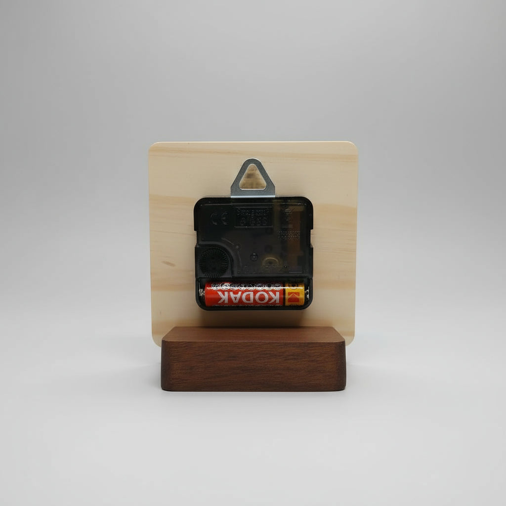 Ay Up Me Duck Wooden Clock with Stand