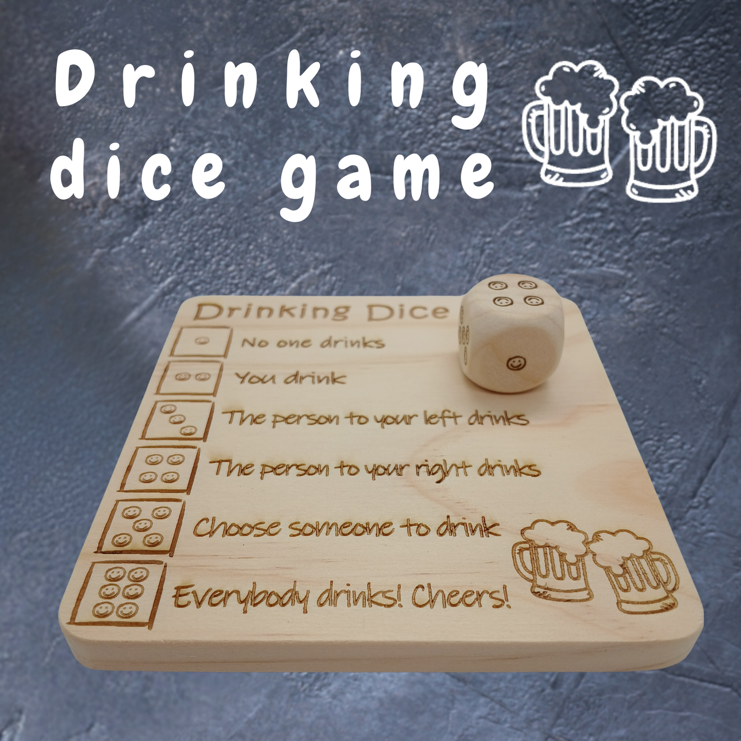 Personalised Drinking dice game