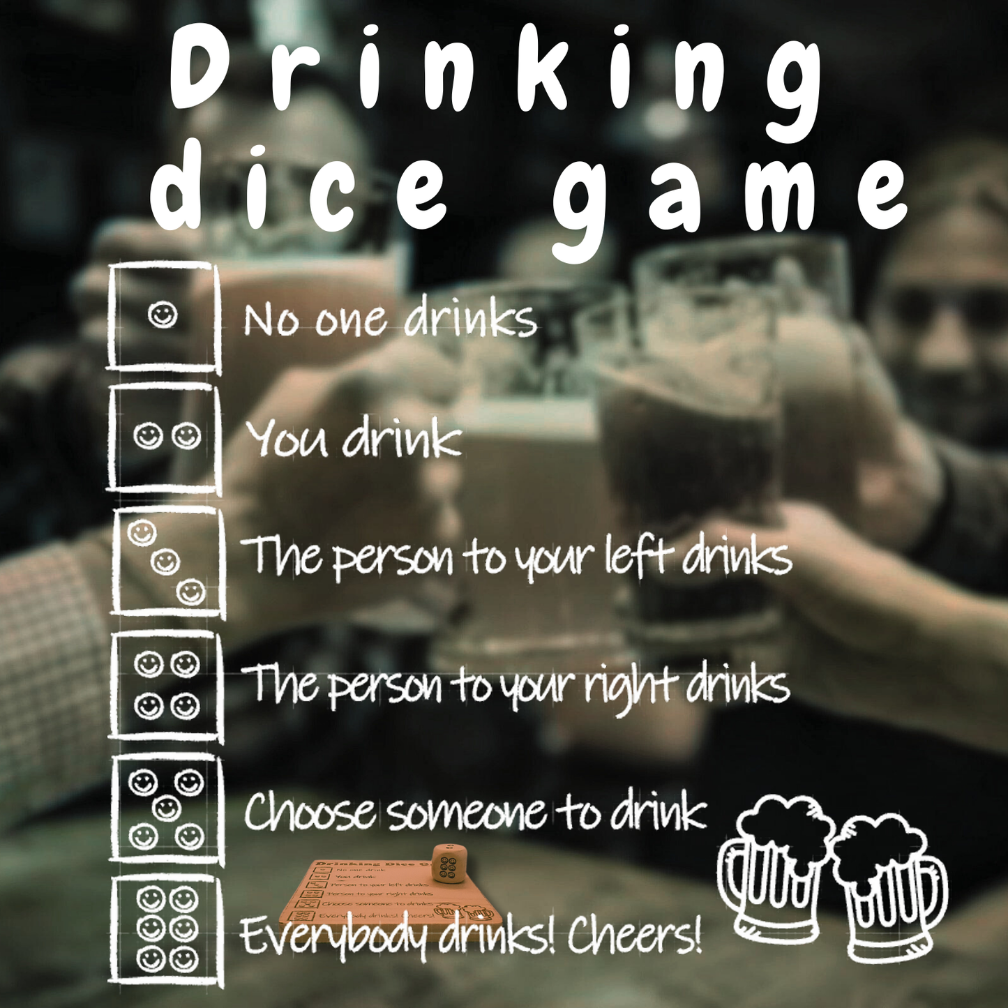 Personalised Drinking dice game