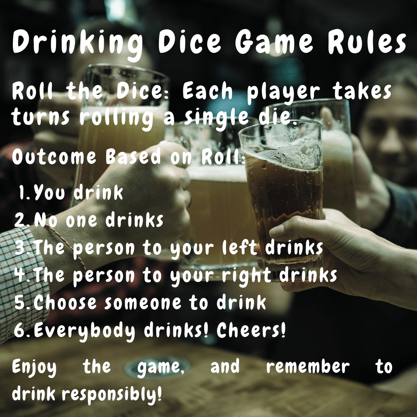 Personalised Drinking dice game