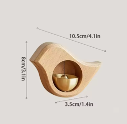 Wooden Dopamine Bird Shape Door Bell