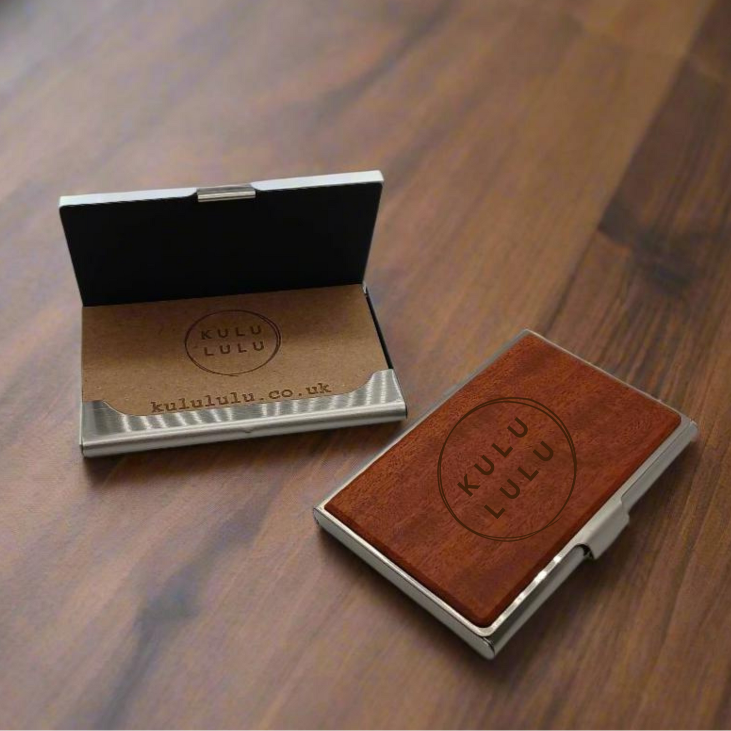 Personalised Wooden Business Card Box