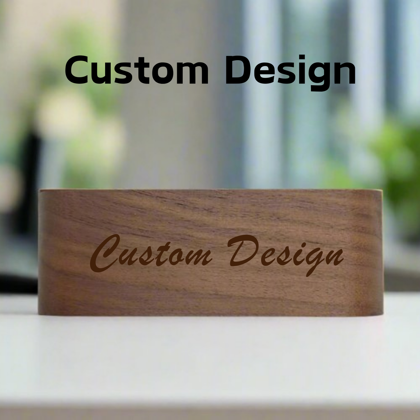 Personalised Wooden Business Card Holder