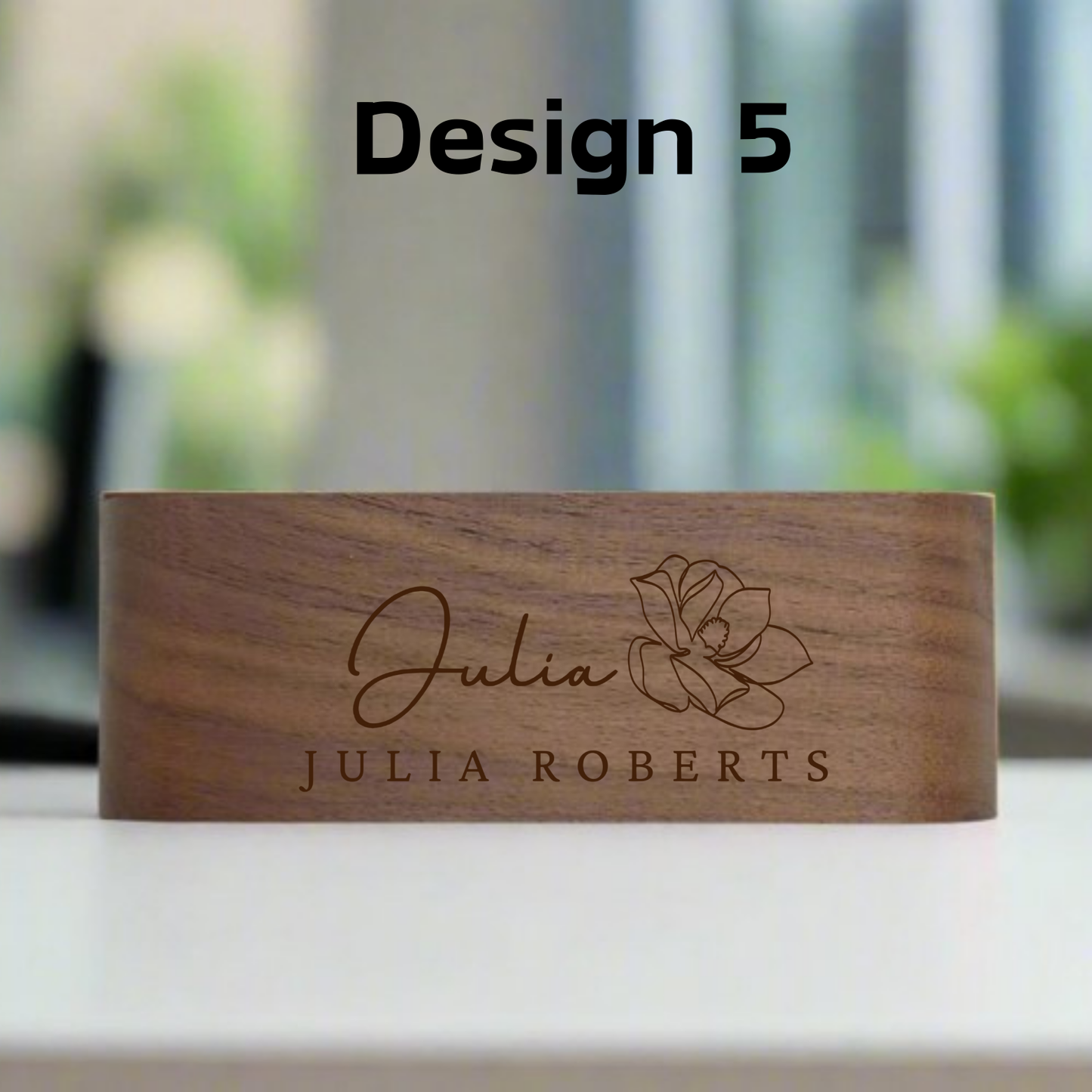 Personalised Wooden Business Card Holder