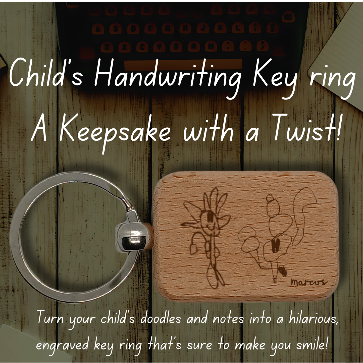 Child's Handwriting Key Ring: A Keepsake with a Twist!