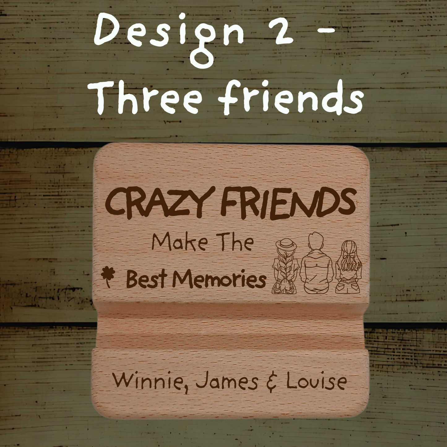 Personalised CRAZY FRIENDS’ Mobile Phone Stand Holder