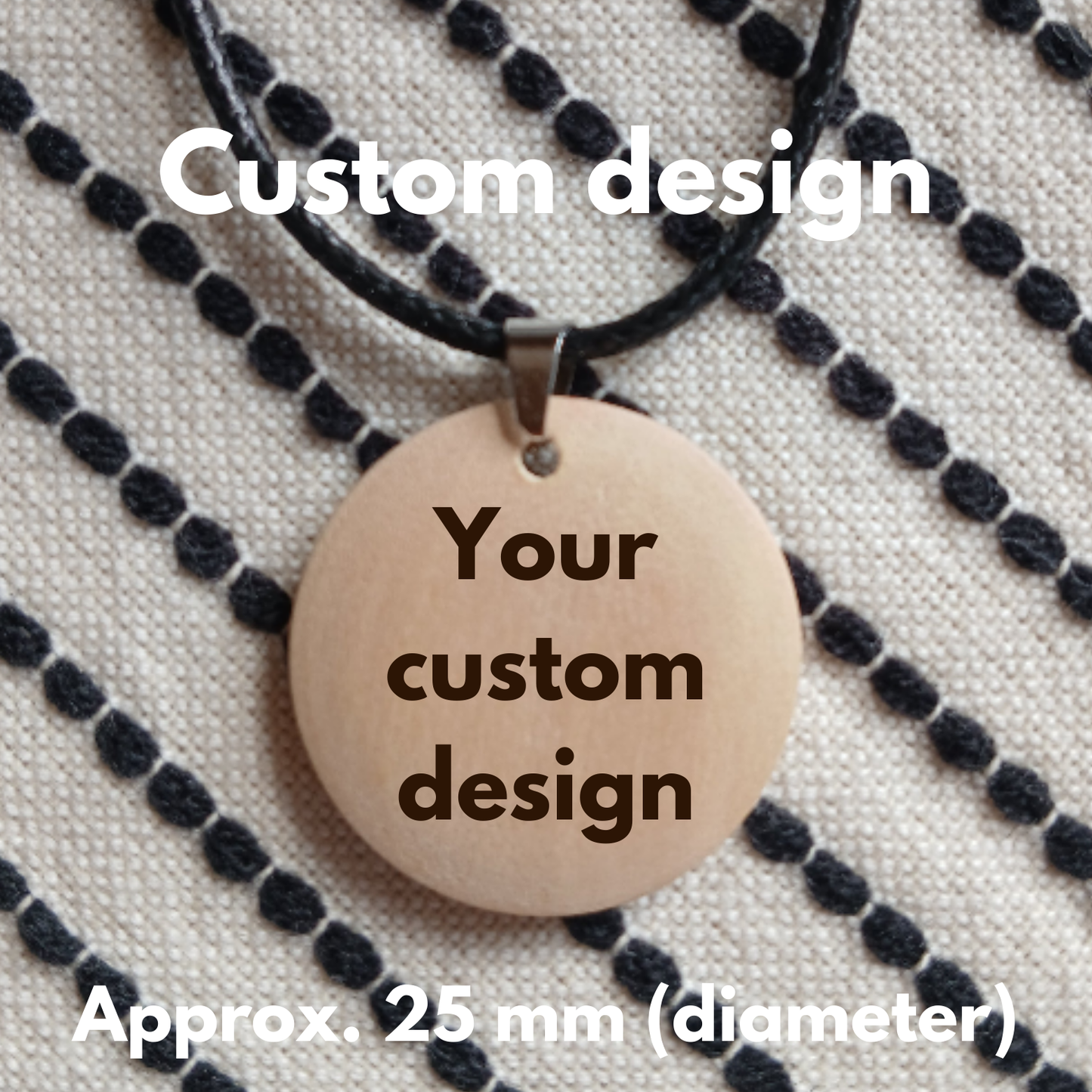 NECKLACE WITH WOODEN ENGRAVED PENDANT 12 HOROSCOPES