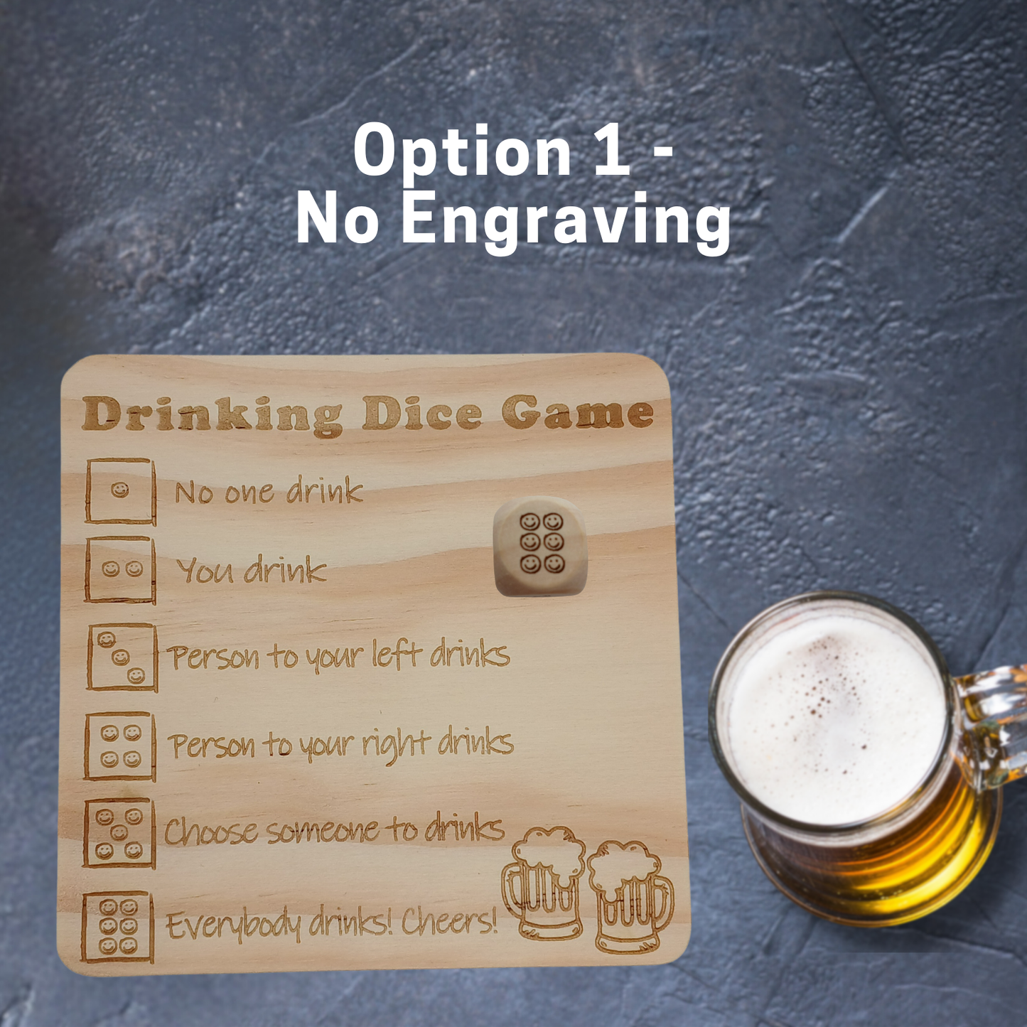 Personalised Drinking dice game