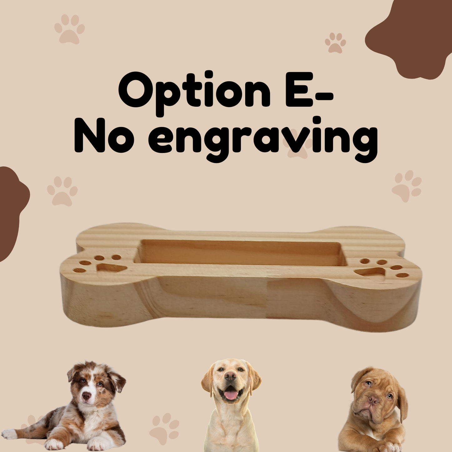 Personalised Wooden Dog Bone Shaped Stand / Business Card Holder