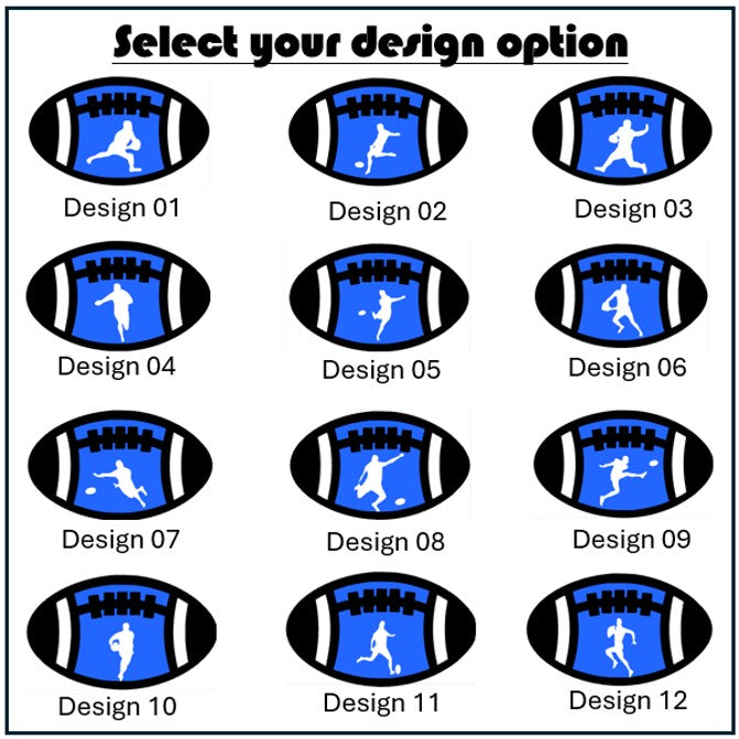 Personalised Wine Glass Identifier Set with 12 Different Favourite Rugby Patterns