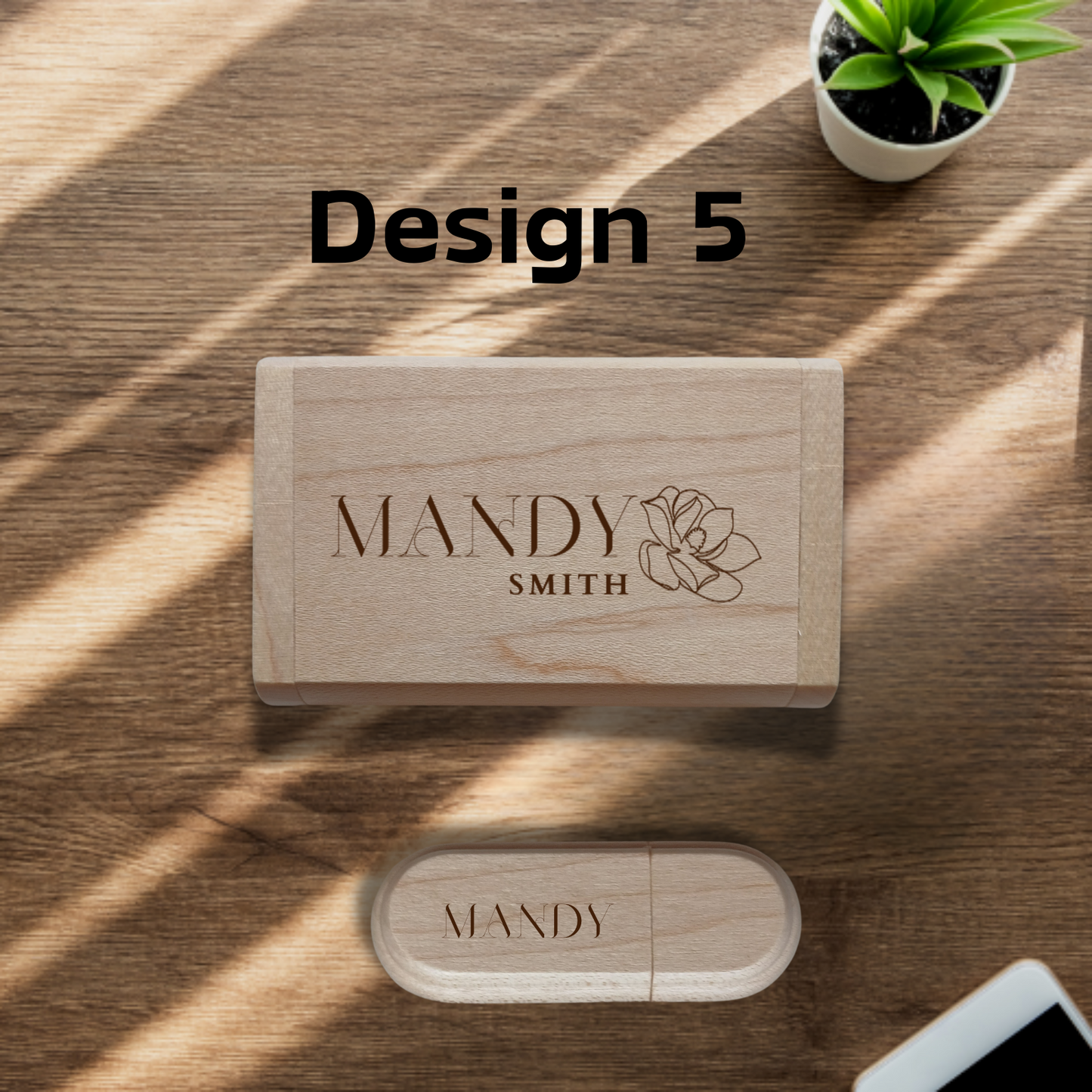 Personalised 120GB Wooden USB Memory Stick