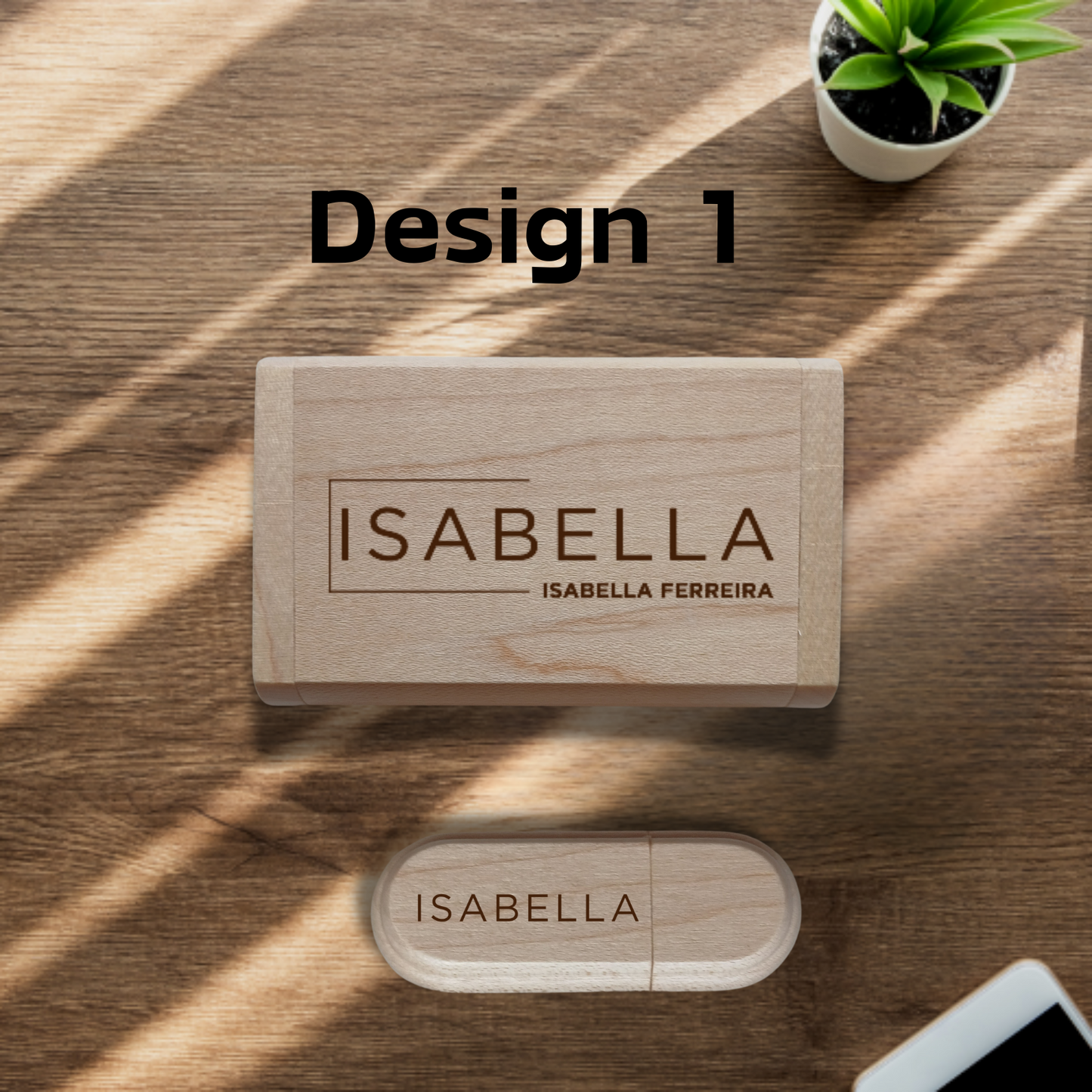 Personalised 120GB Wooden USB Memory Stick