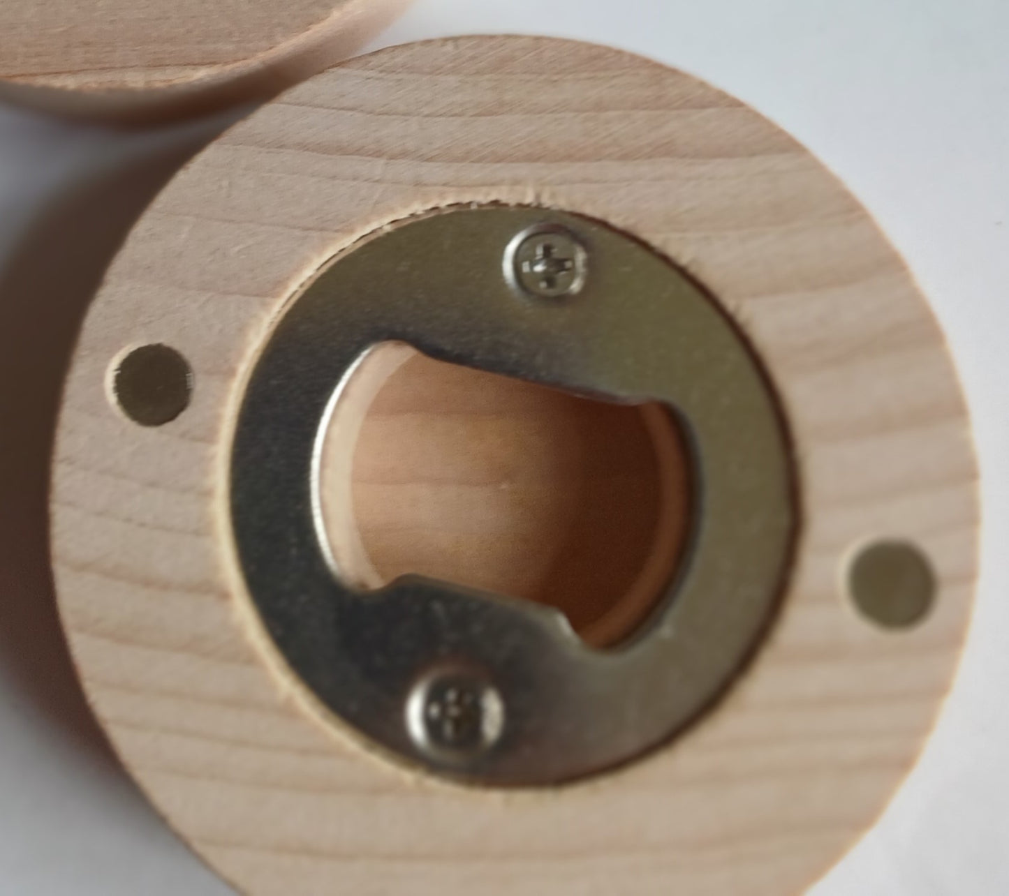 EVERYTHING HAS TWO SIDES WOODEN BOTTLE OPENER WITH MAGNET