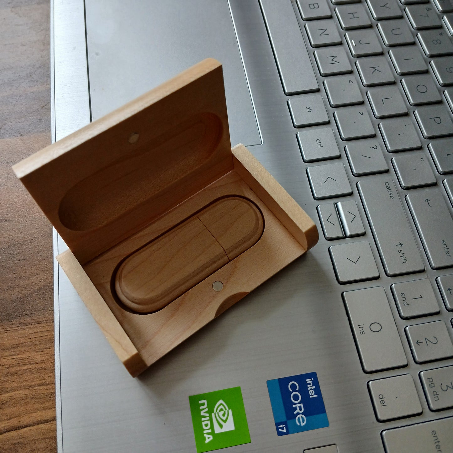 120GB Maple Colour Wooden USB Memory Stick with Box