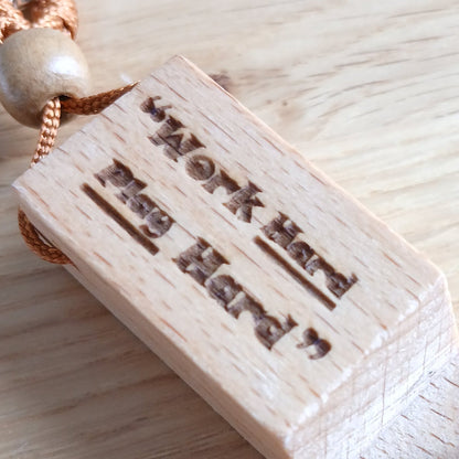 Personalised Mobile Phone Wooden Stand Holder with Key Ring