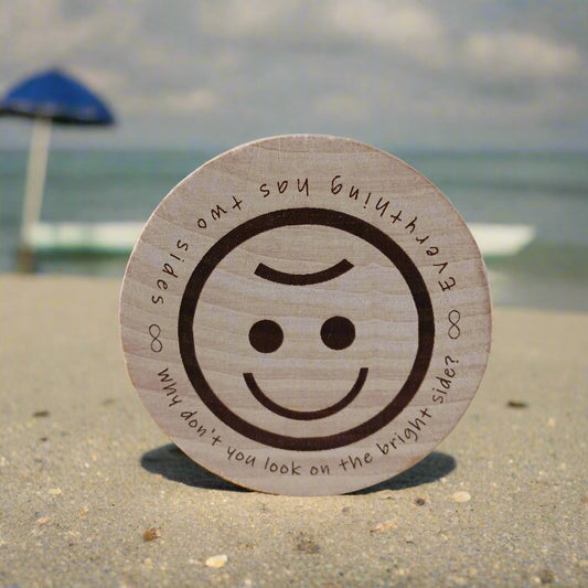 EVERYTHING HAS TWO SIDES WOODEN BOTTLE OPENER WITH MAGNET