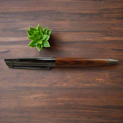 Metal Ball Pen with Wood Barrel