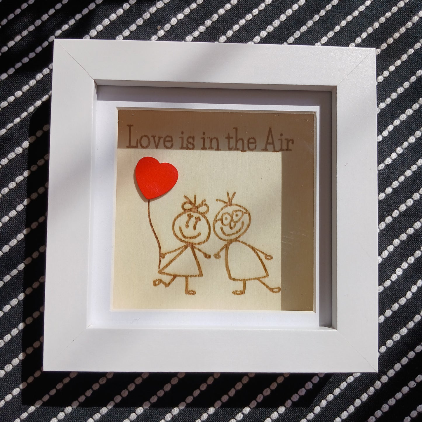 LOVE IS IN THE AIR ARTWORK WOOD FRAME