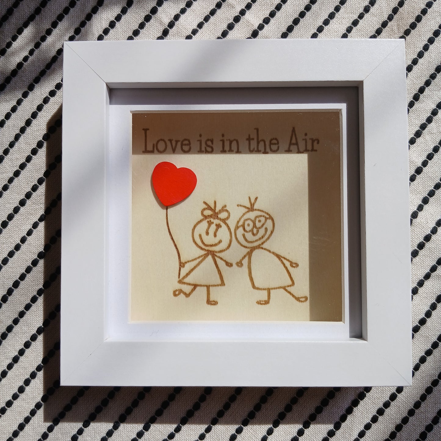 LOVE IS IN THE AIR ARTWORK WOOD FRAME