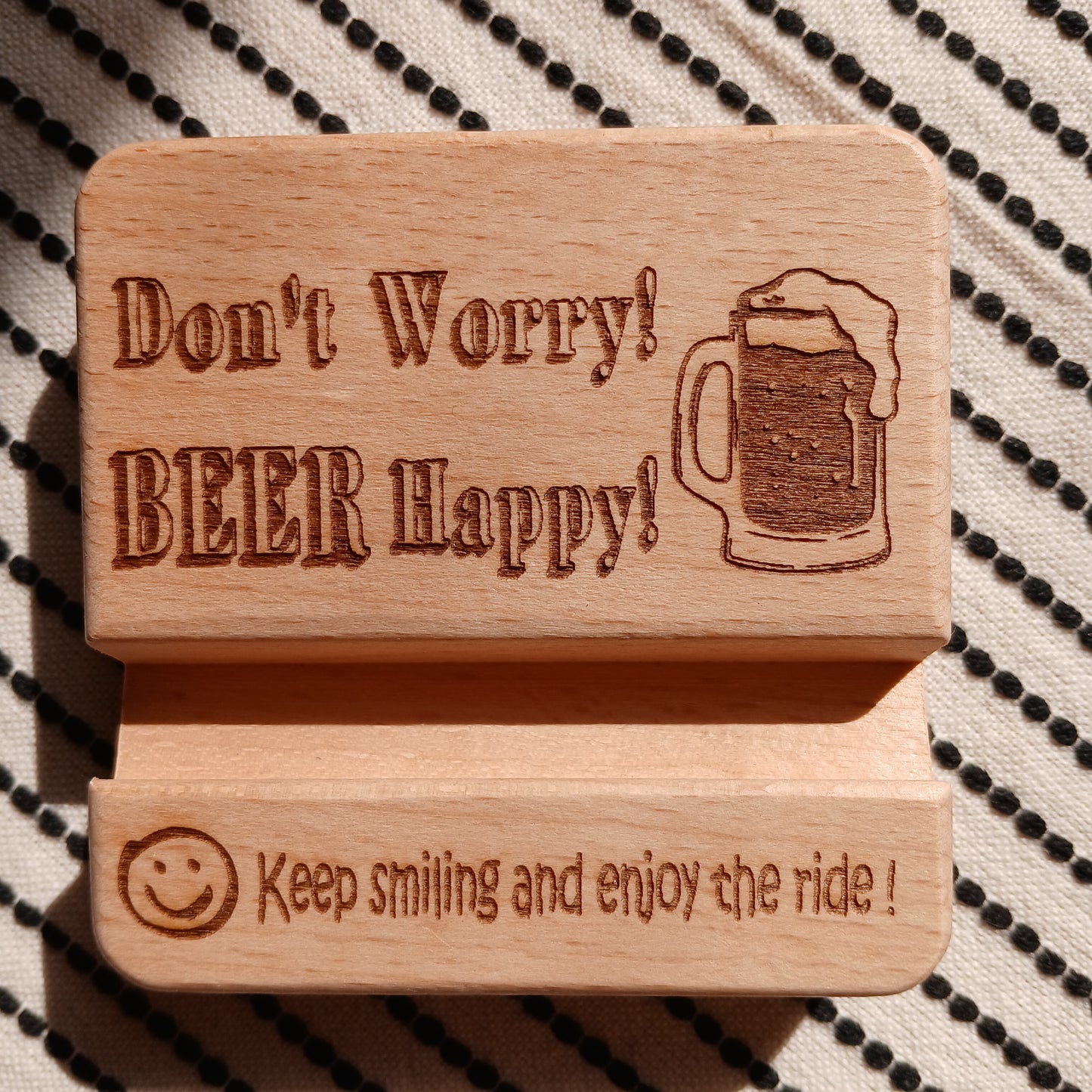 DON'T WORRY BEER HAPPY MOBILE PHONE STAND HOLDER