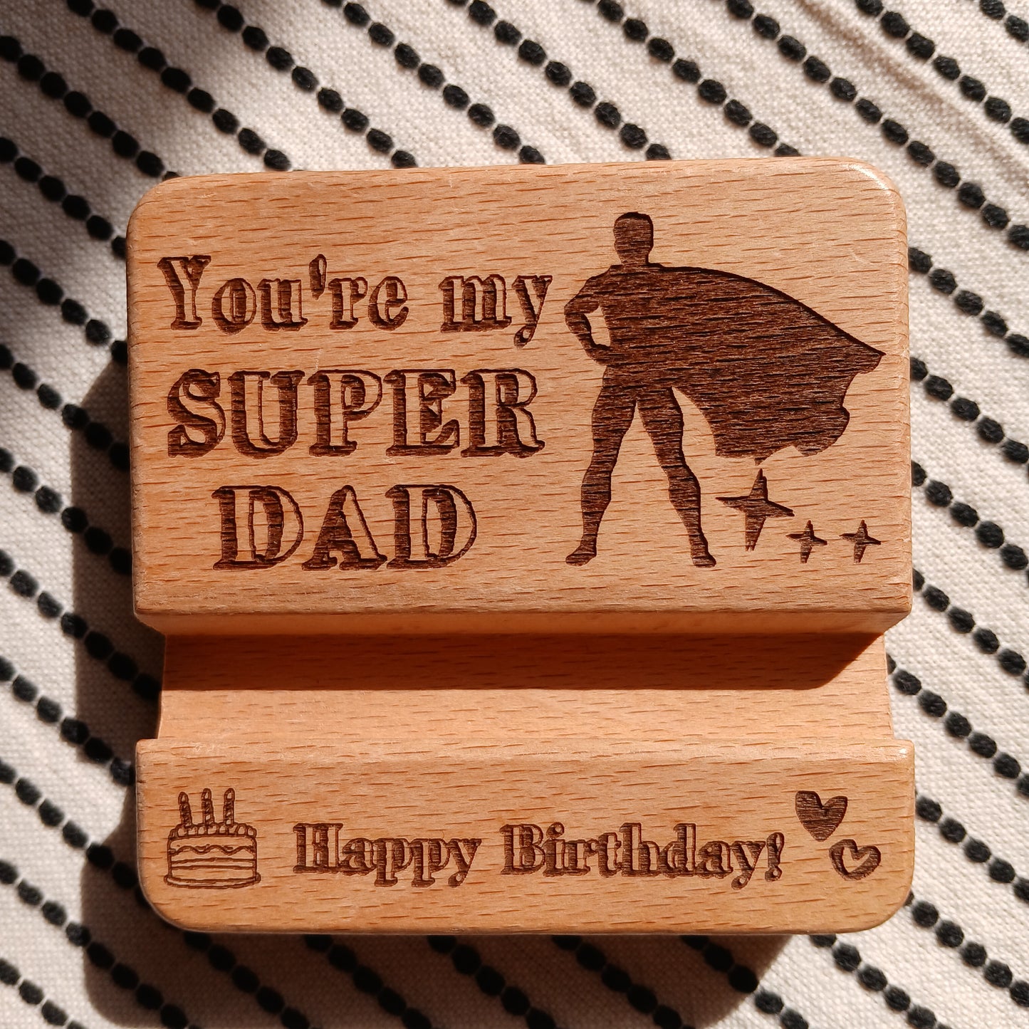 YOU ARE MY SUPER DAD HAPPY BIRTHDAY MOBILE PHONE STAND HOLDER