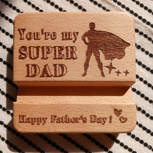 YOU ARE MY SUPER DAD HAPPY FATHER'S DAY MOBILE PHONE STAND HOLDER