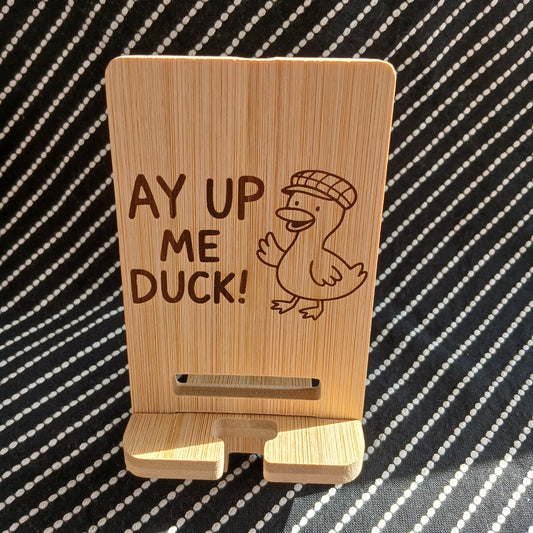 AY UP ME DUCK MOBILE PHONE STAND HOLDER