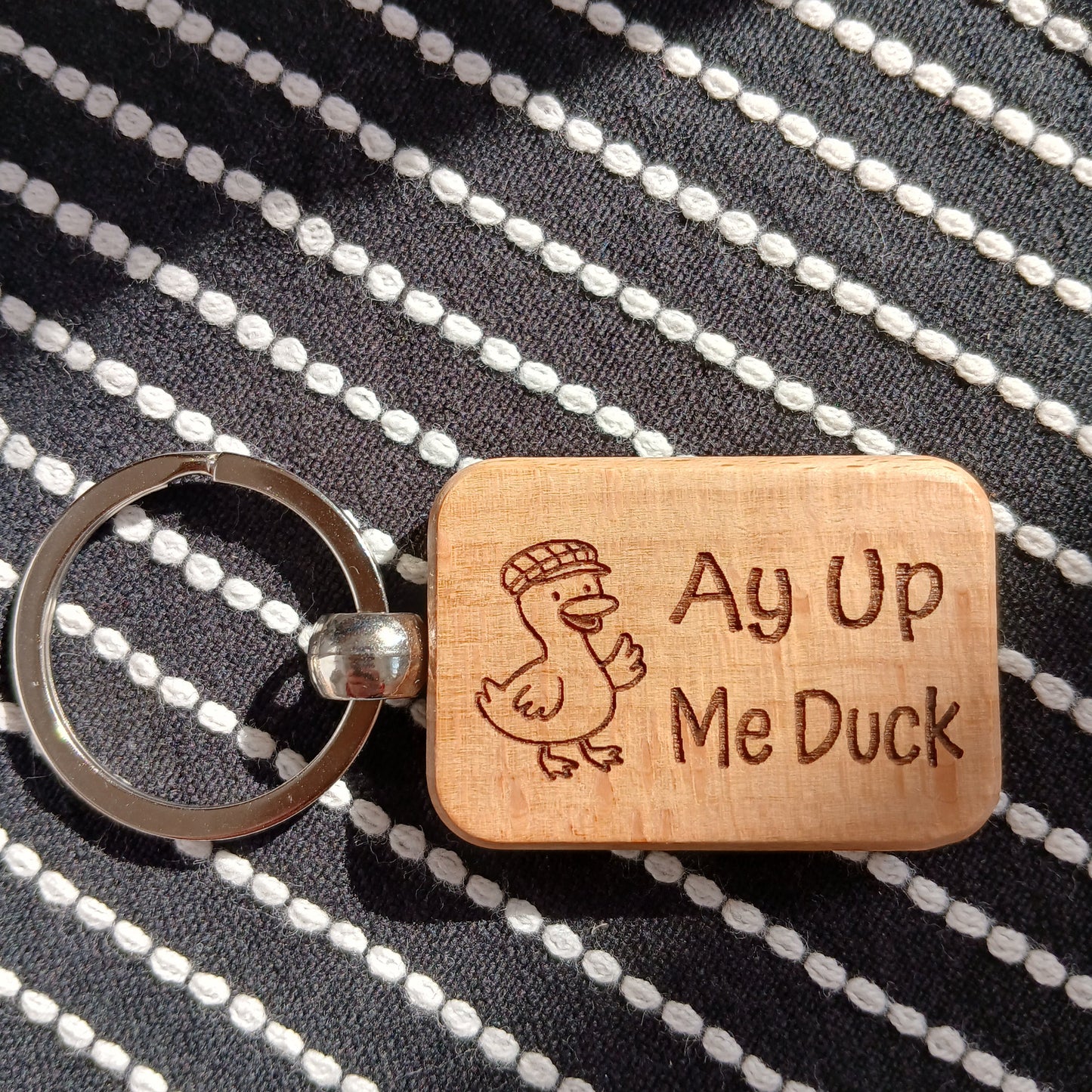 AY UP ME DUCK KEY RING
