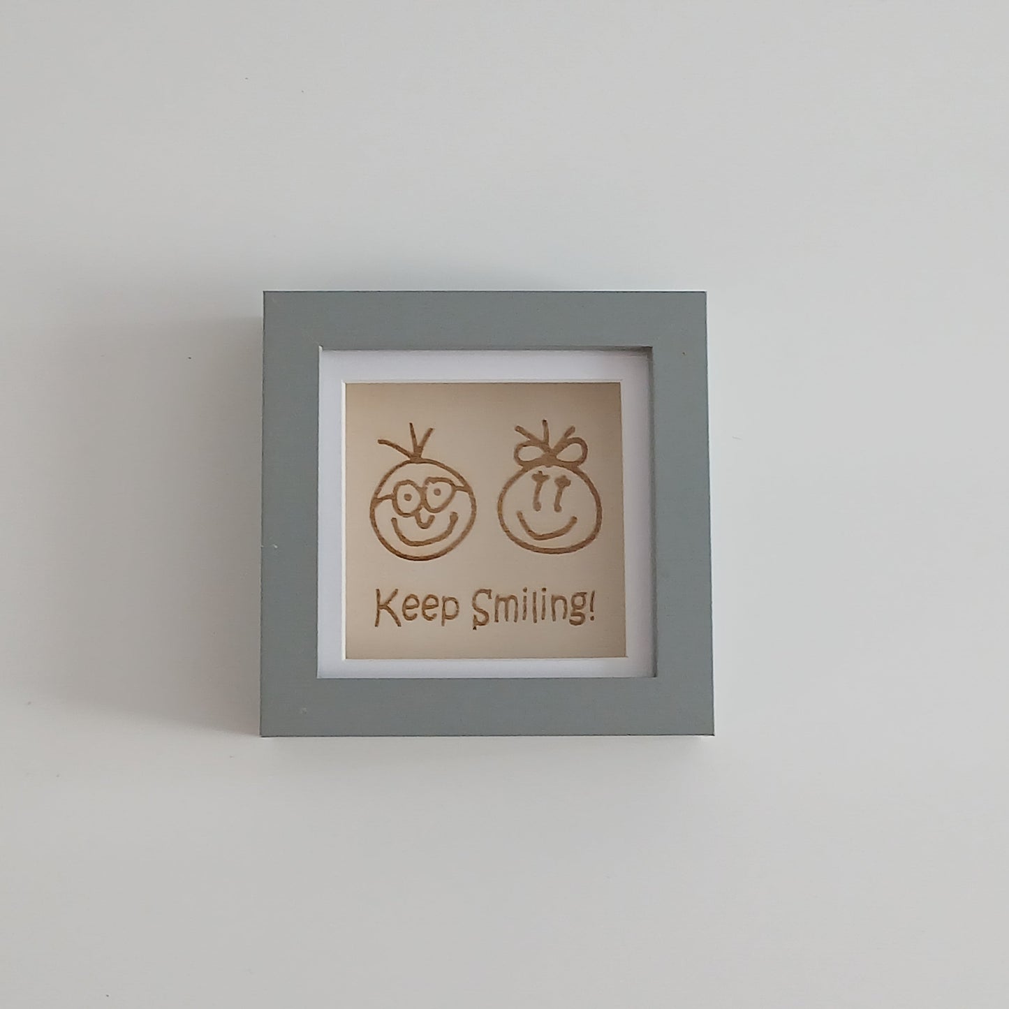 KEEP SMILING! ARTWORK WOOD FRAME