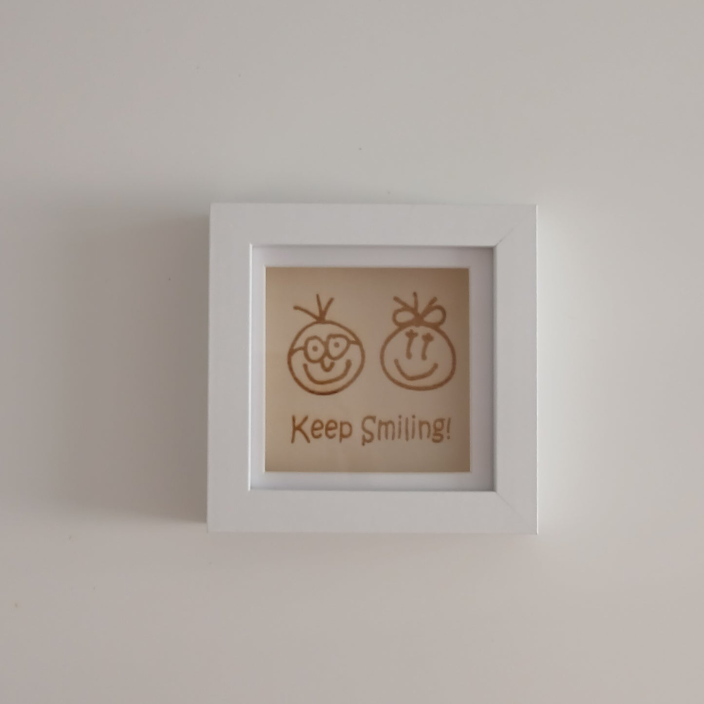 KEEP SMILING! ARTWORK WOOD FRAME