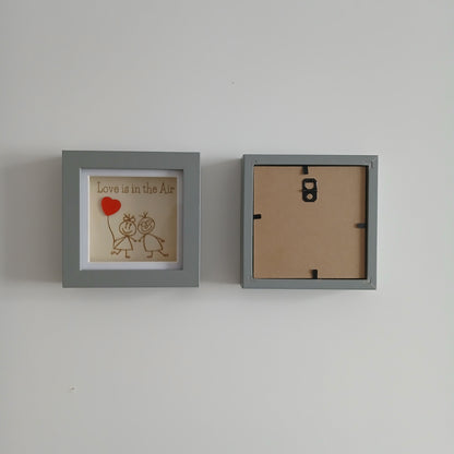 LOVE IS IN THE AIR ARTWORK WOOD FRAME