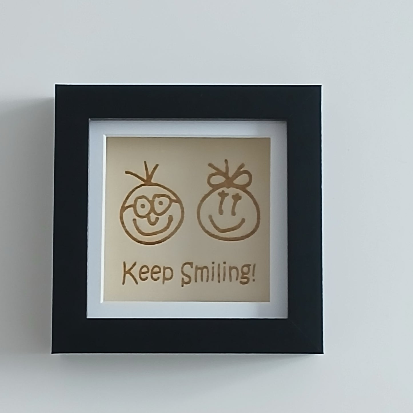 KEEP SMILING! ARTWORK WOOD FRAME