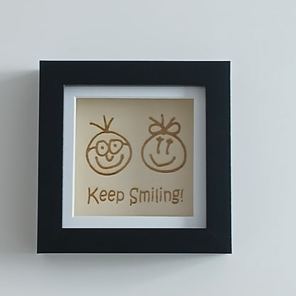 KEEP SMILING! ARTWORK WOOD FRAME