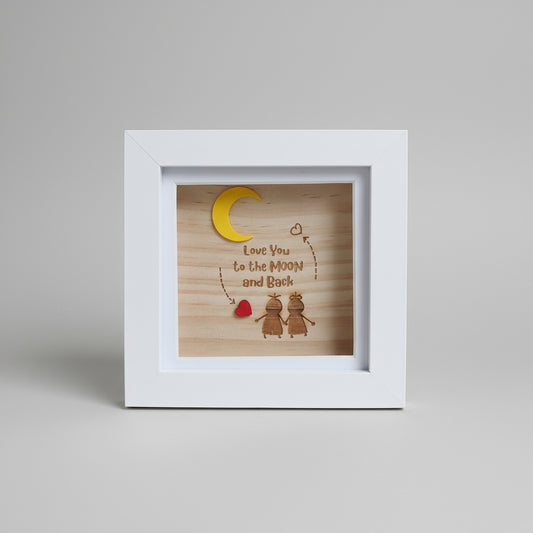 Love You to the Moon and Back Artwork Wood Frame