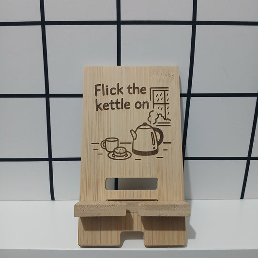 Flick the Kettle on Mobile Phone Stand Holder