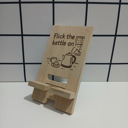 Flick the Kettle on Mobile Phone Stand Holder