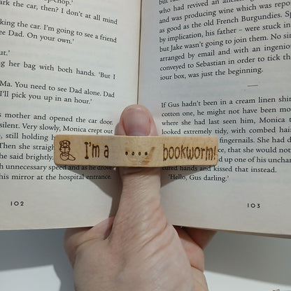 Wooden Thumb Bookmark Book Holder