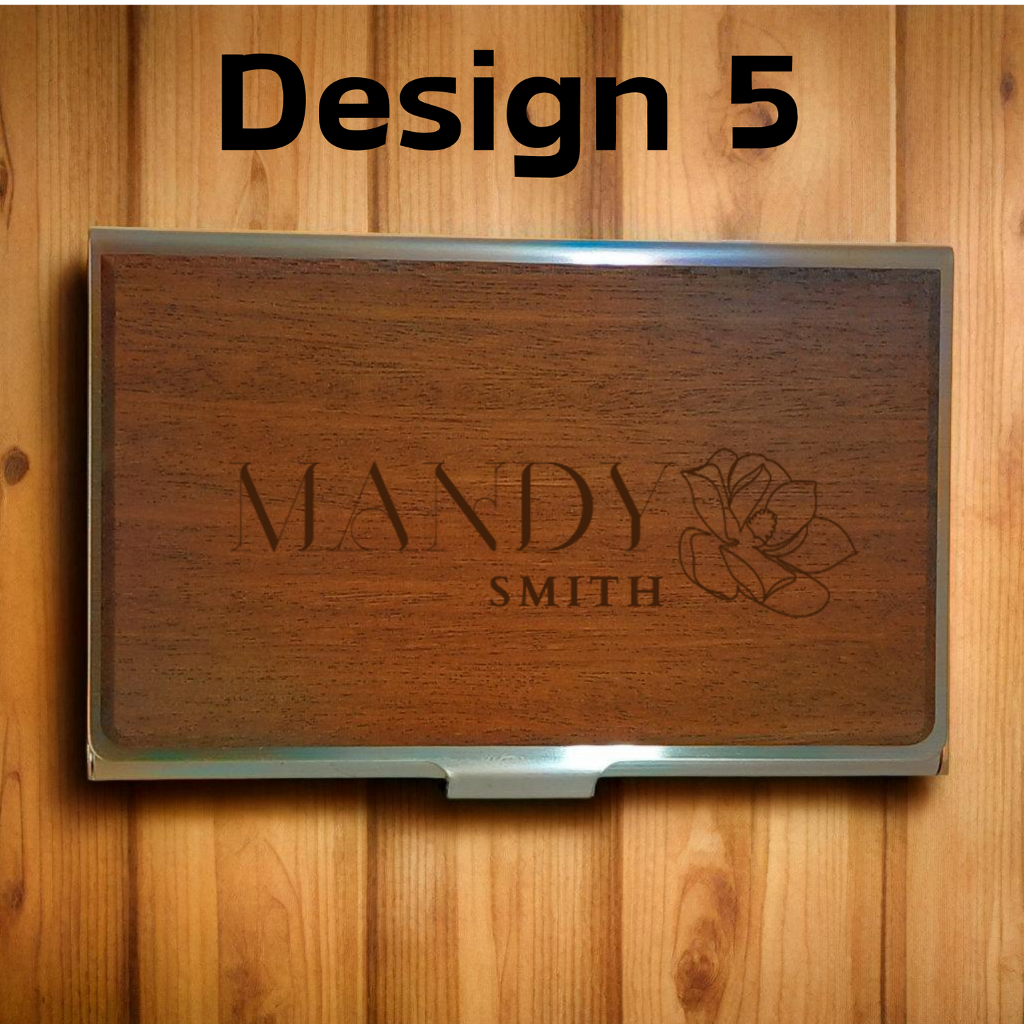 Personalised Wooden Business Card Box