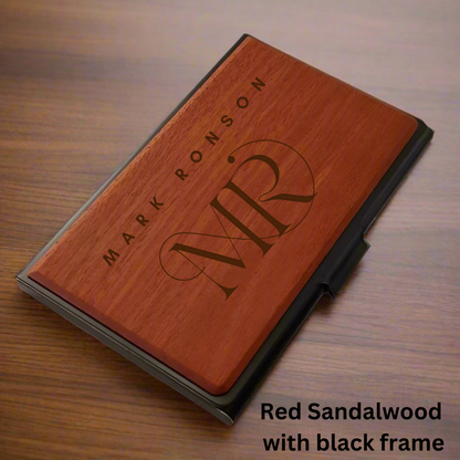 Personalised Wooden Business Card Box