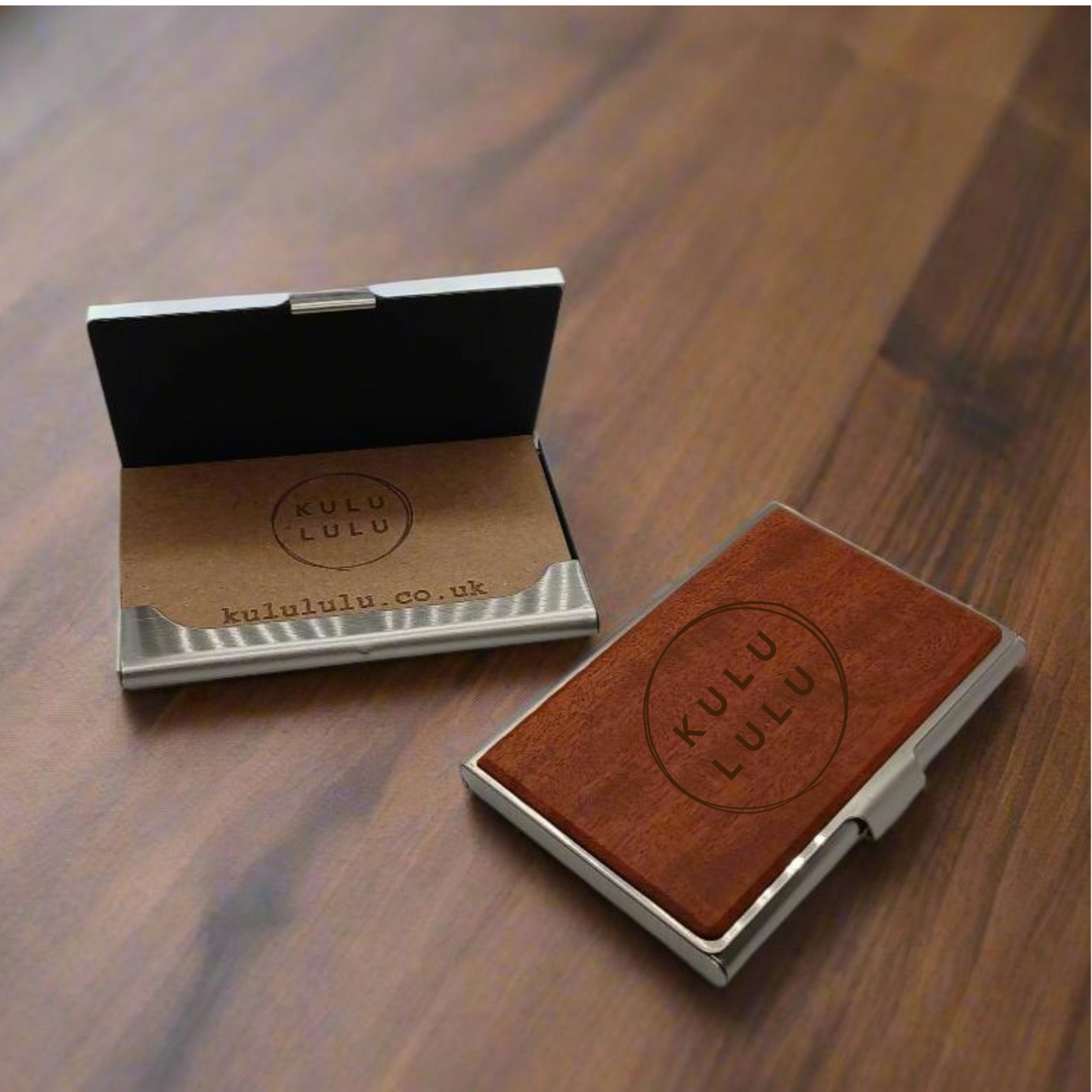 Personalised Wooden Business Card Box