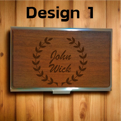 Personalised Wooden Business Card Box