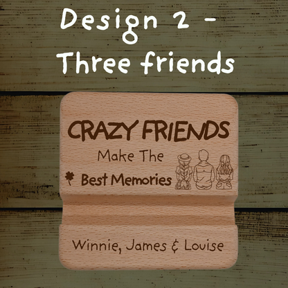 Personalised CRAZY FRIENDS’  Mobile Phone Stand Holder