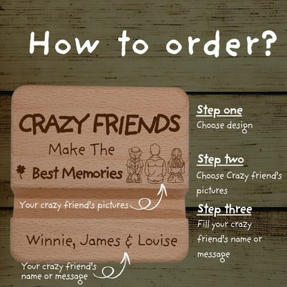 Personalised CRAZY FRIENDS’  Mobile Phone Stand Holder