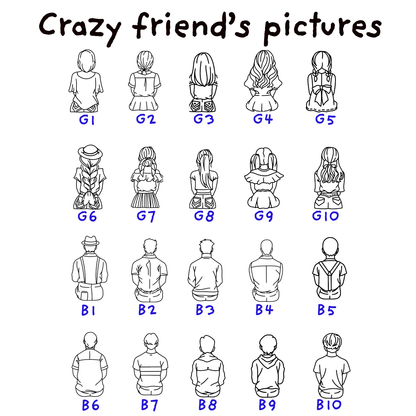Personalised CRAZY FRIENDS’  Mobile Phone Stand Holder