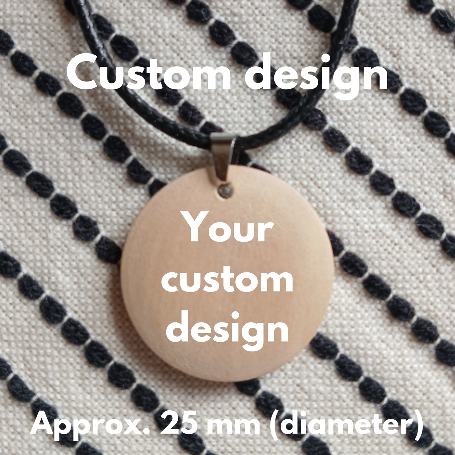 NECKLACE WITH WOODEN ENGRAVED PENDANT 12 HOROSCOPES