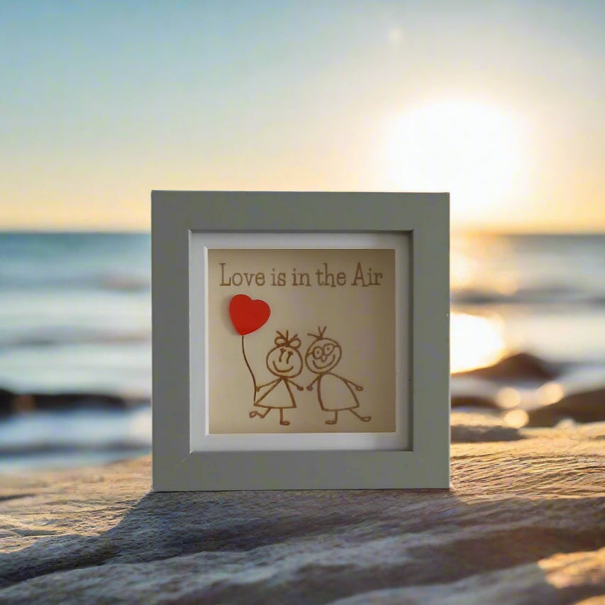 LOVE IS IN THE AIR ARTWORK WOOD FRAME