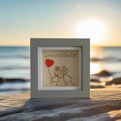 LOVE IS IN THE AIR ARTWORK WOOD FRAME