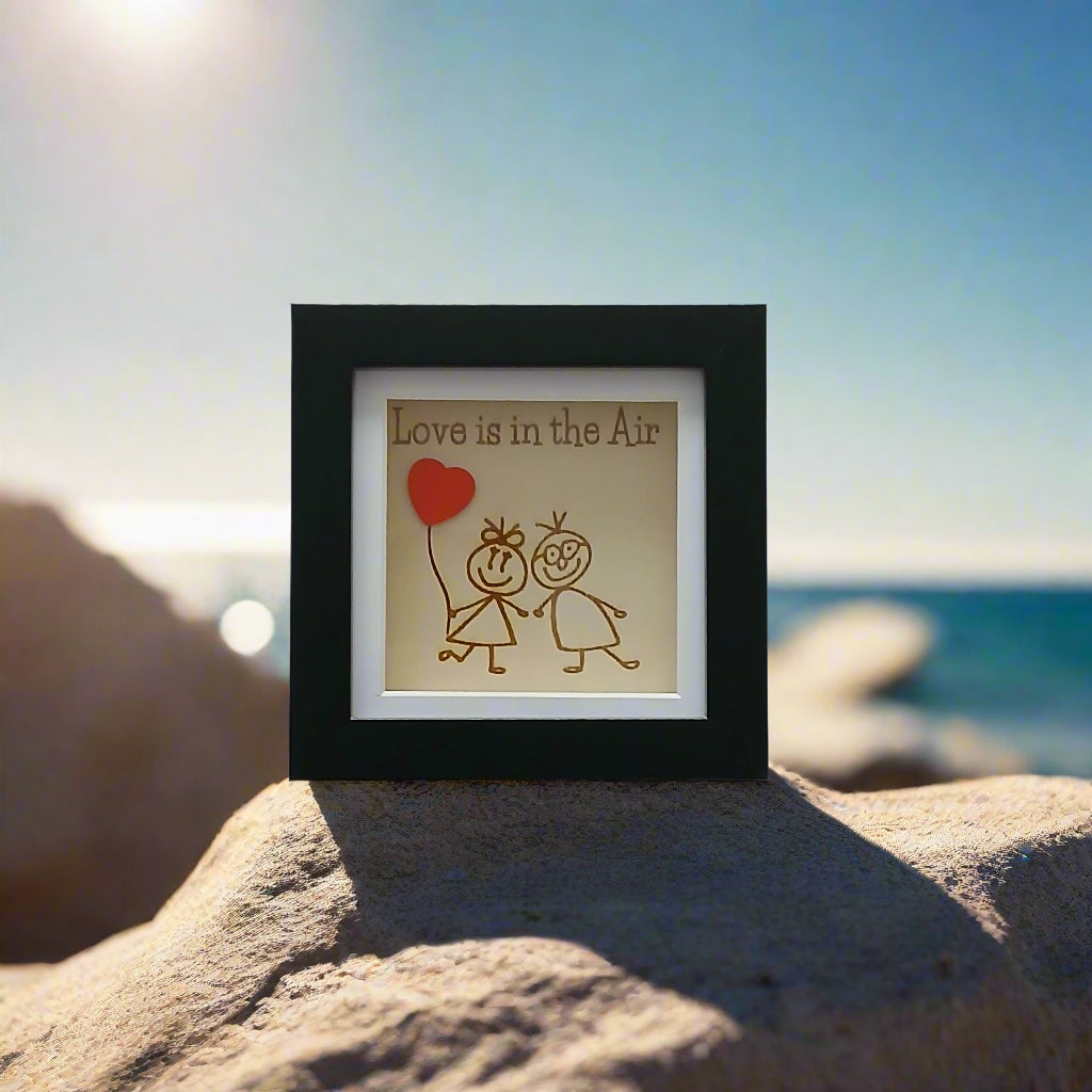 LOVE IS IN THE AIR ARTWORK WOOD FRAME
