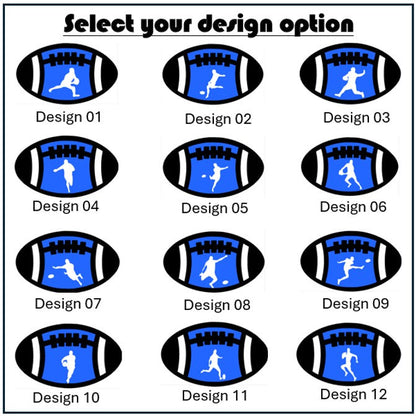 Personalised Wine Glass Identifier Set with 12 Different Favourite Rugby Patterns