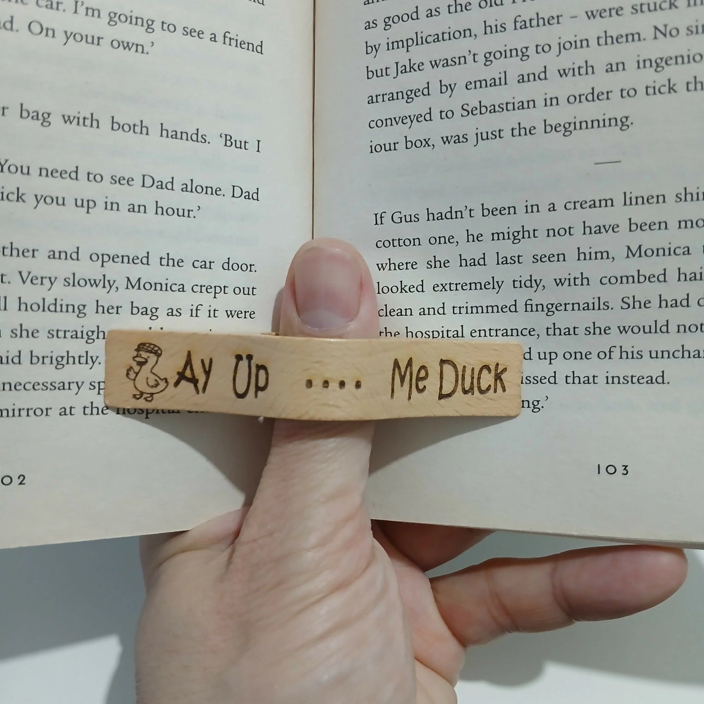 Wooden Thumb Bookmark Book Holder